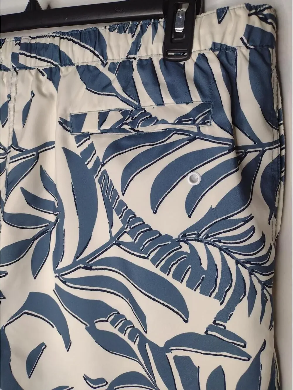NWOT Original Penguin Men's White/Blue Tropical Swim Trunks Size XXL